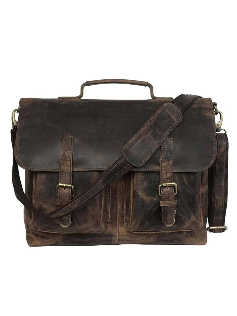 Leather Briefcase Messenger Bag The Buffalo Executive